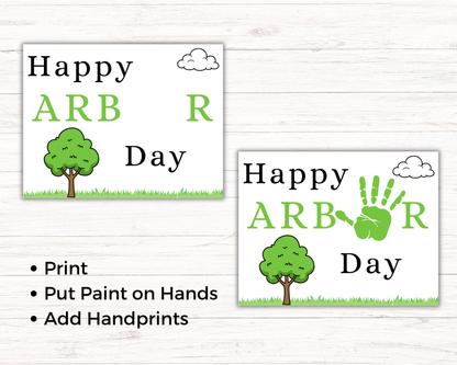 Happy Arbor Day Handprint Art