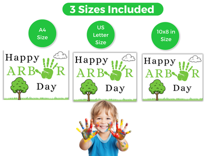 Happy Arbor Day Handprint Art