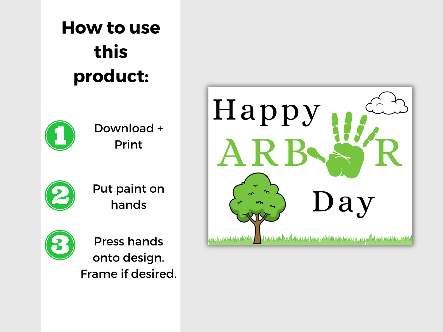 Happy Arbor Day Handprint Art