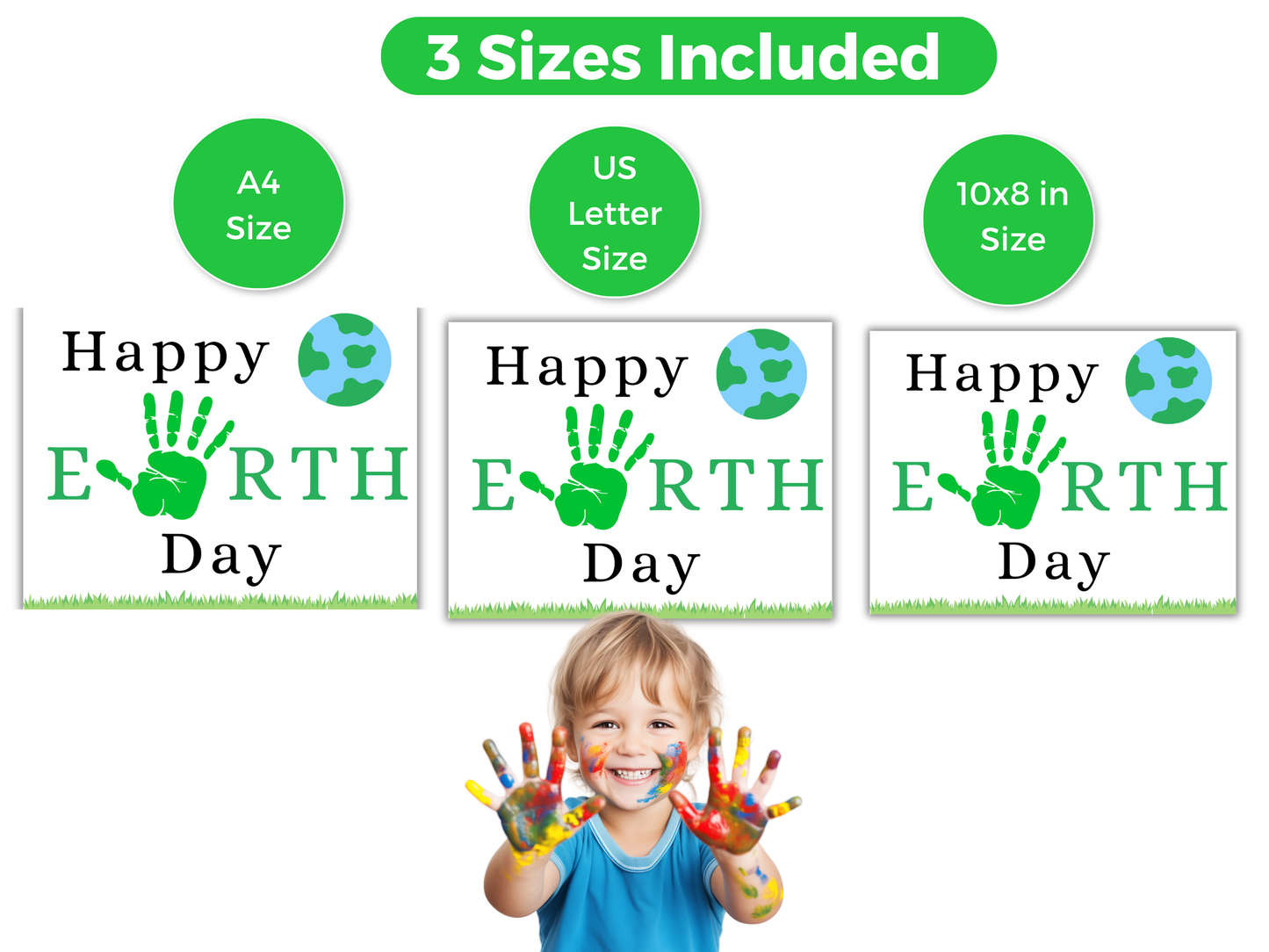 Happy Earth Day Handprint Art