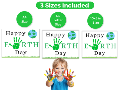 Happy Earth Day Handprint Art