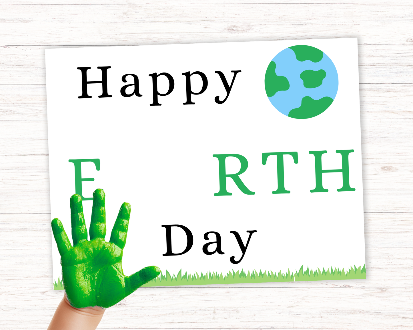 Happy Earth Day Handprint Art