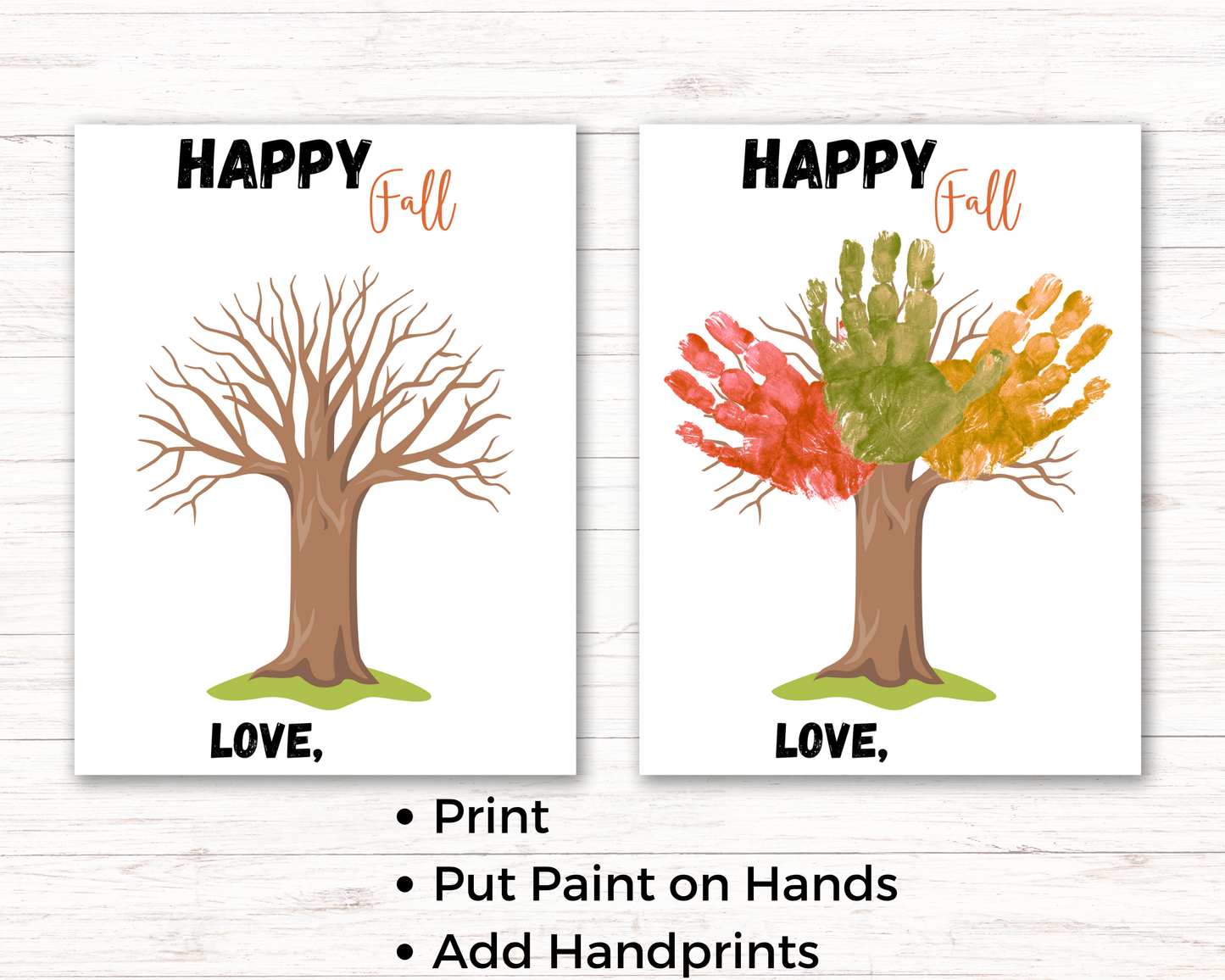 Fall Tree Handprint Art