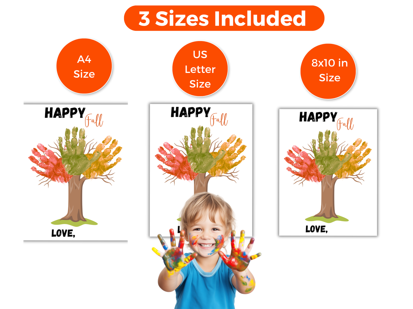 Fall Tree Handprint Art