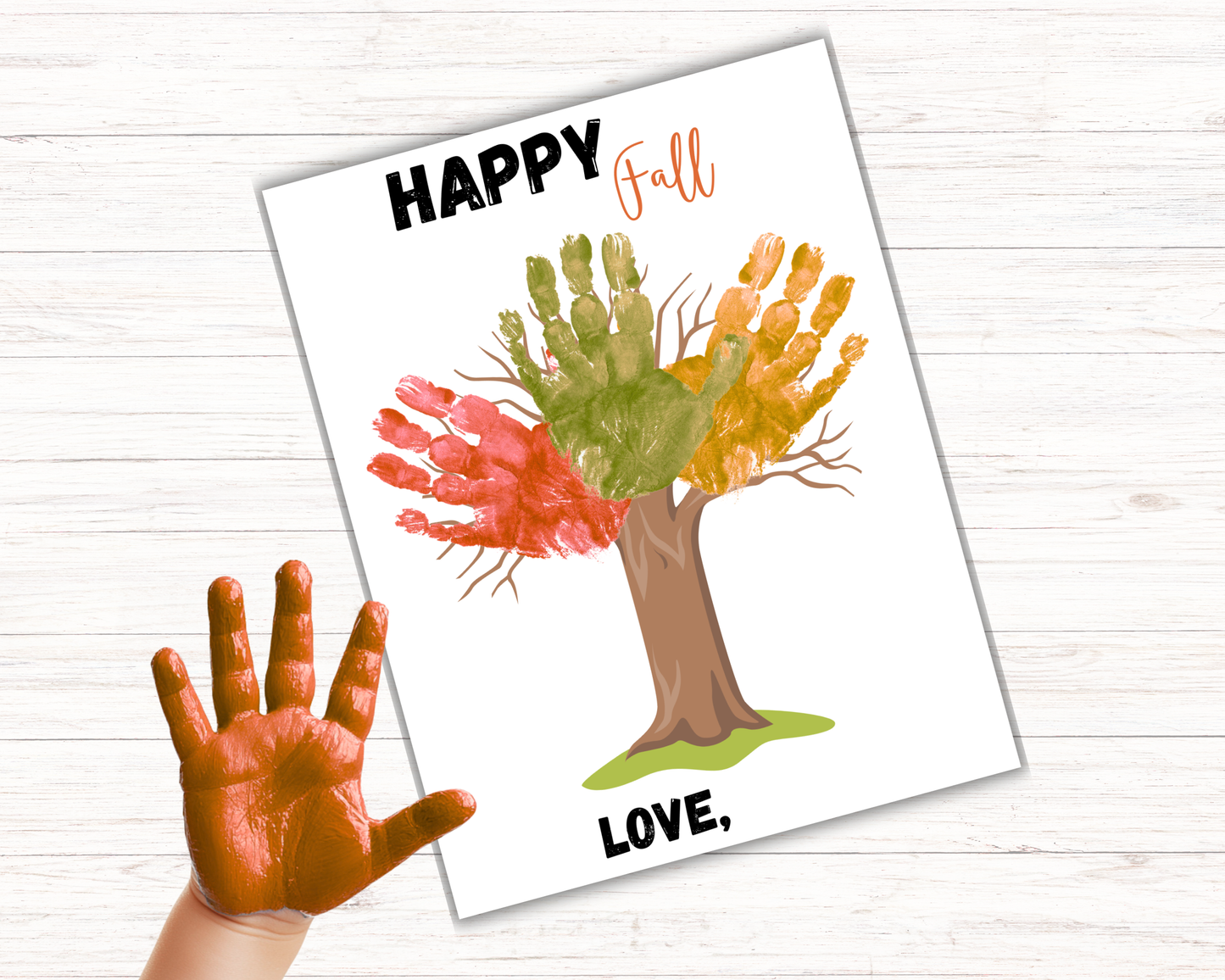 Fall Tree Handprint Art