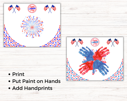 Happy Labor day Handprint Art