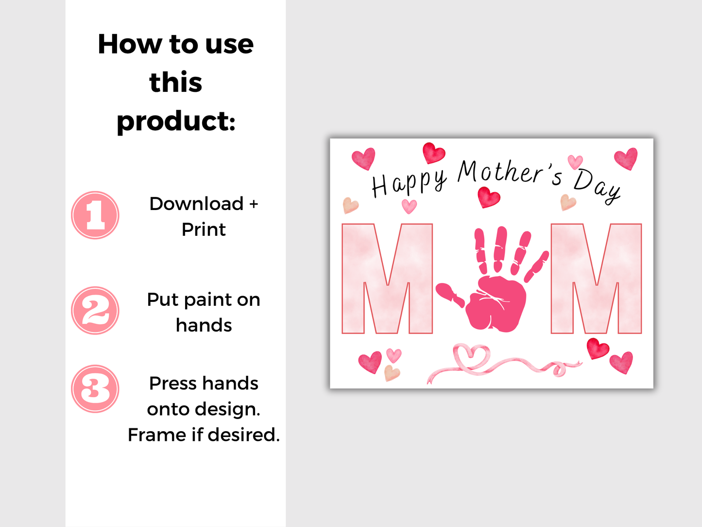 Happy Mothers Day Handprint Art