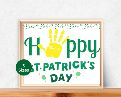 Happy St Patrick's Day Handprint Art
