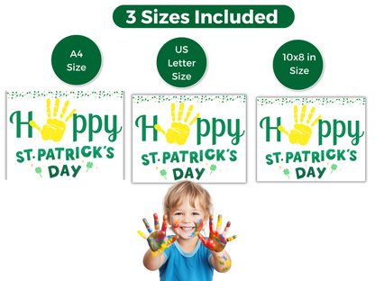 Happy St Patrick's Day Handprint Art