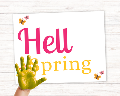 Hello Spring Handprint Art
