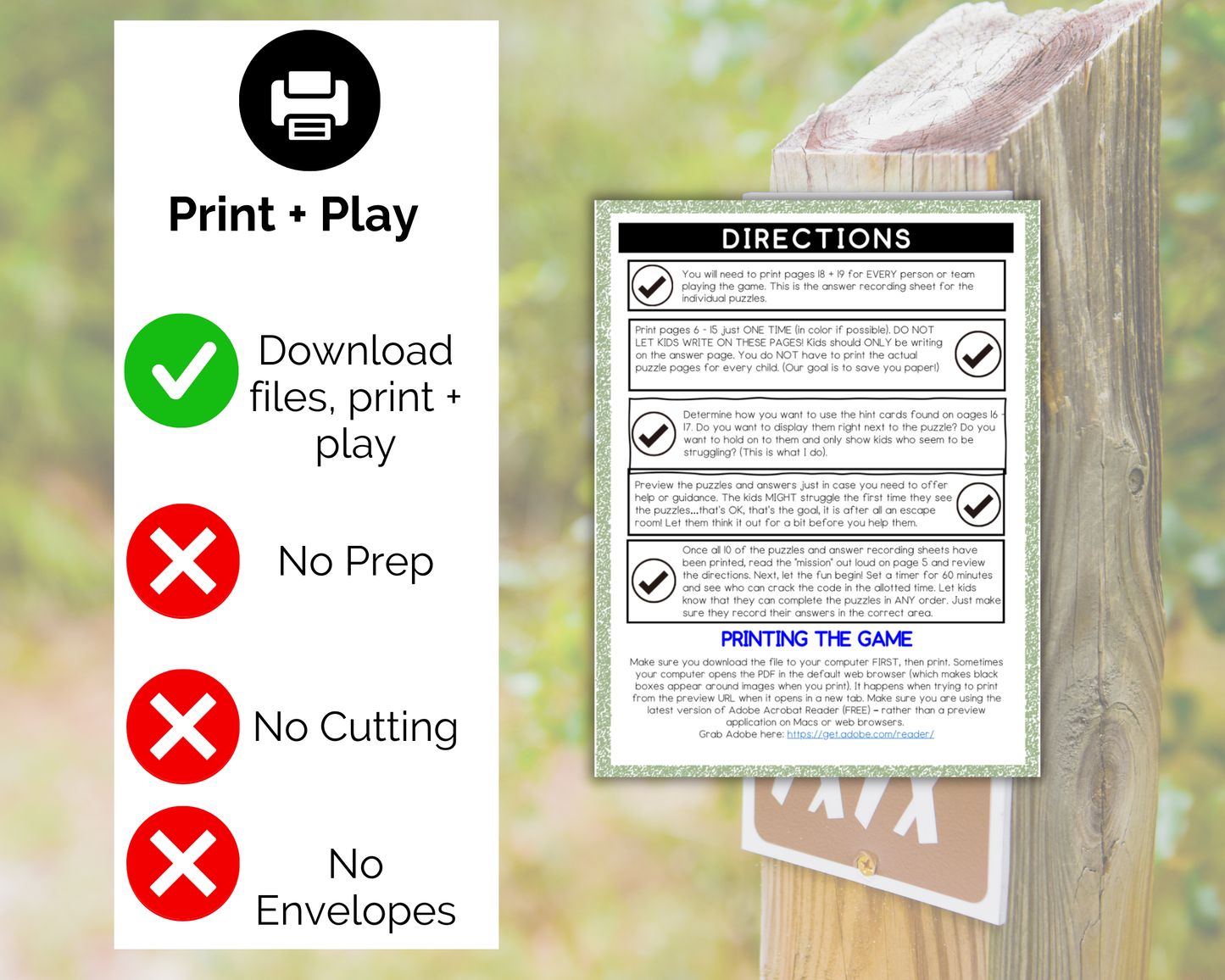 Hiking Escape Room for Kids
