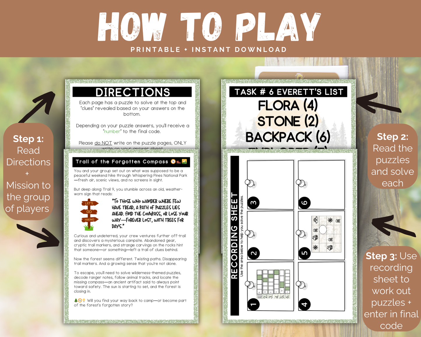 Hiking Escape Room for Kids