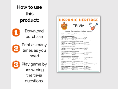 Hispanic Heritage Trivia Game