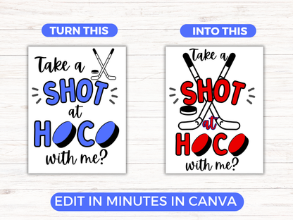 Editable Hockey Homecoming Proposal Sign