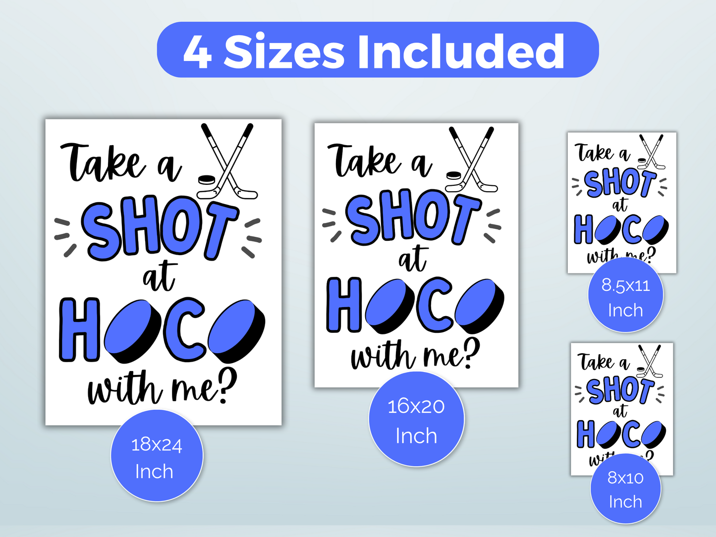 Editable Hockey Homecoming Proposal Sign
