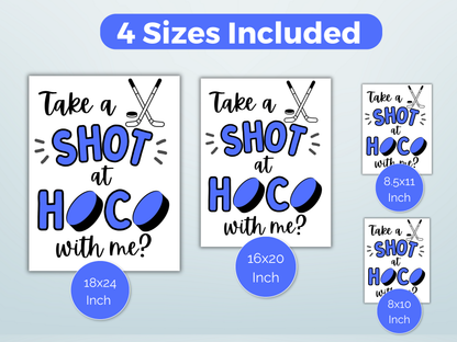 Editable Hockey Homecoming Proposal Sign
