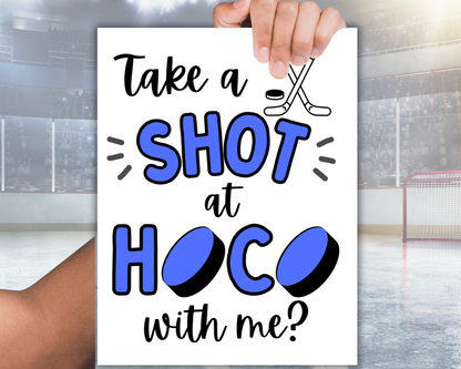 Editable Hockey Homecoming Proposal Sign