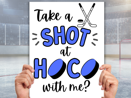 Editable Hockey Homecoming Proposal Sign