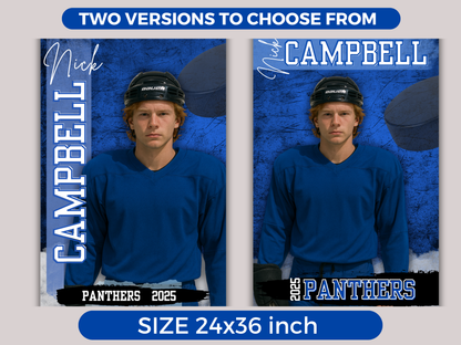 Editable Senior Hockey Banner Template