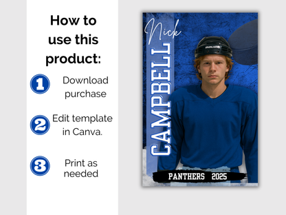 Editable Senior Hockey Banner Template