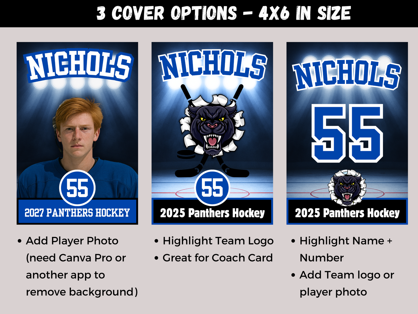 Hockey Team Roster Lanyard Template
