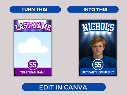 Hockey Team Roster Lanyard Template