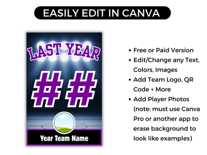 Hockey Team Roster Lanyard Template