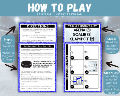 Hockey Escape Room for Kids