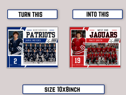 Editable Hockey Memory Mate Template