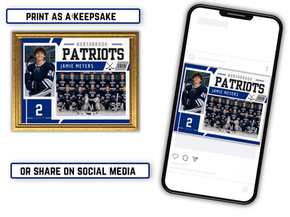 Editable Hockey Memory Mate Template