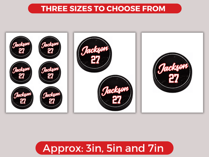 Editable Hockey Name Tags Template