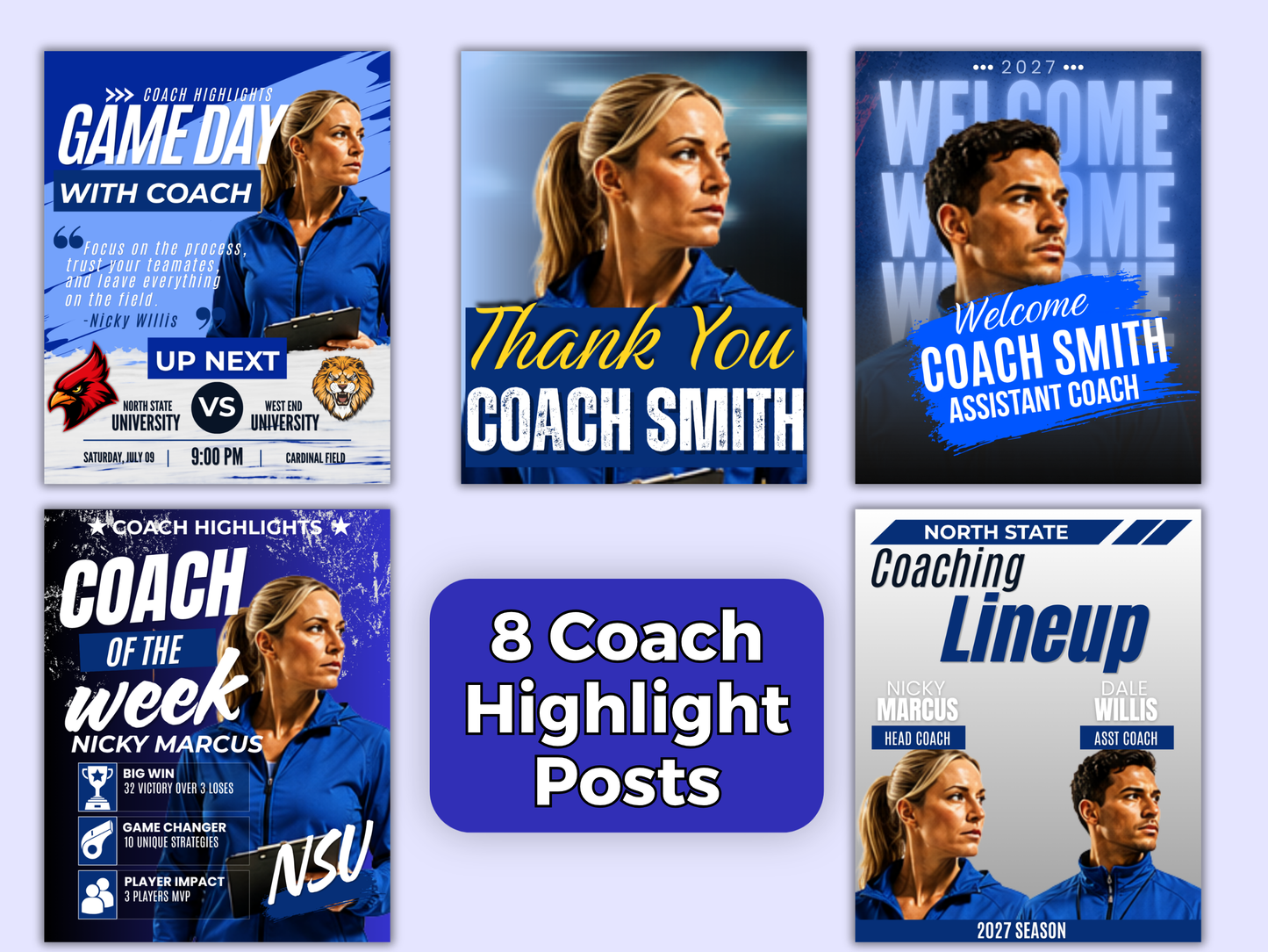 Hockey Social Media Templates Bundle