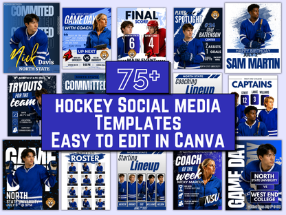 Hockey Social Media Templates Bundle