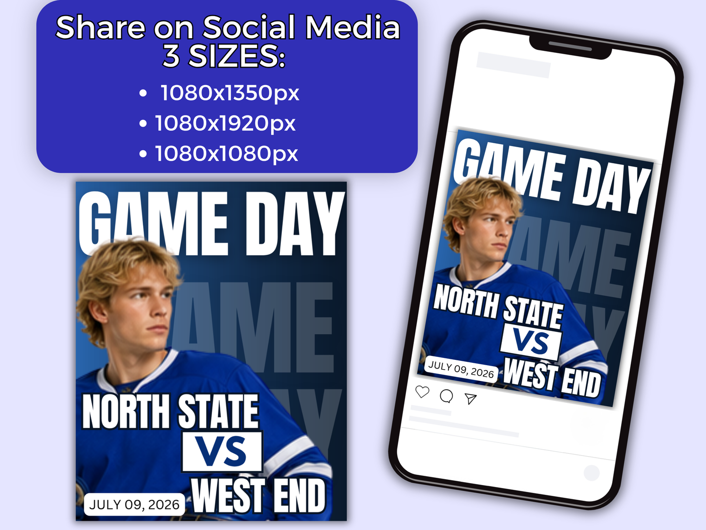 Hockey Social Media Templates Bundle
