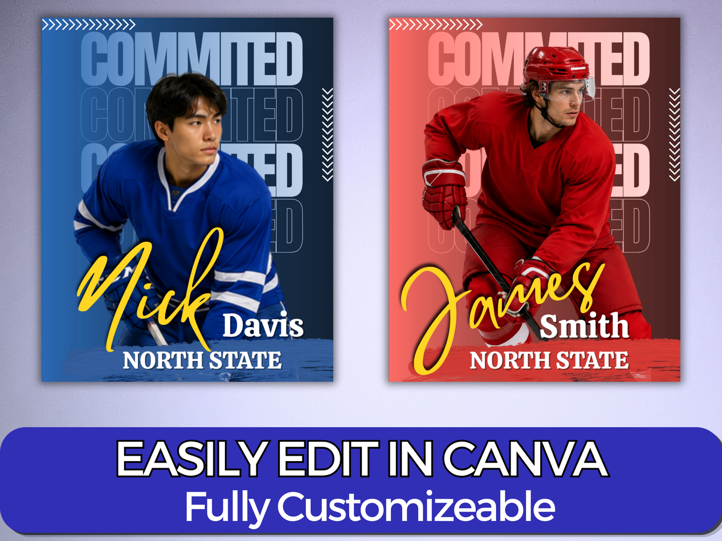 Hockey Social Media Templates Bundle