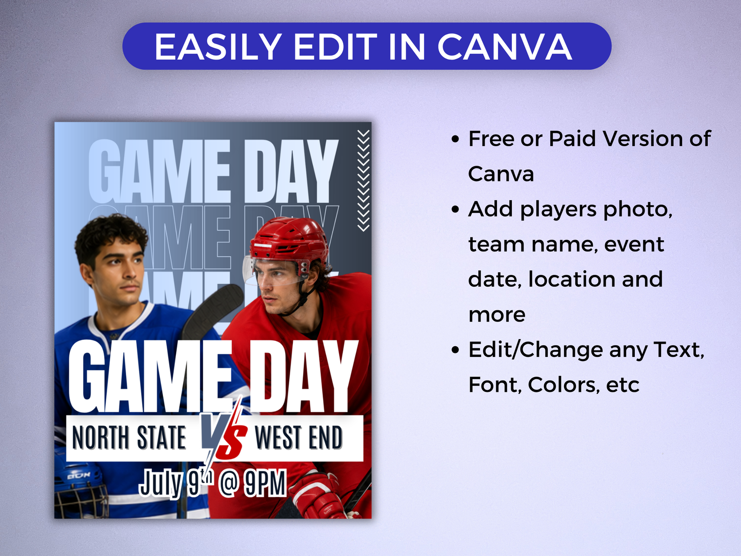 Hockey Social Media Templates Bundle