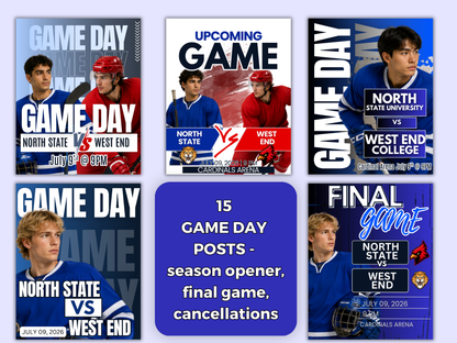 Hockey Social Media Templates Bundle