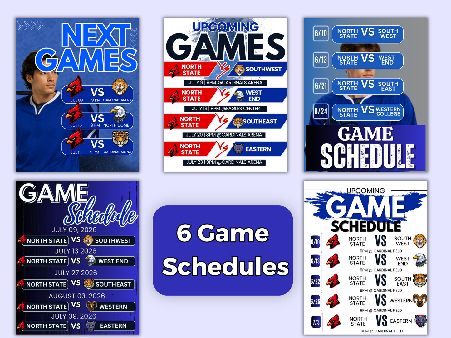 Hockey Social Media Templates Bundle