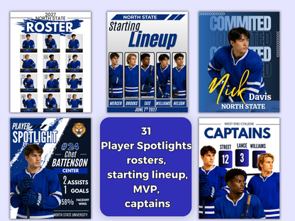 Hockey Social Media Templates Bundle