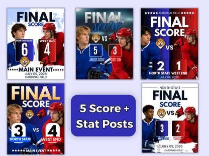 Hockey Social Media Templates Bundle