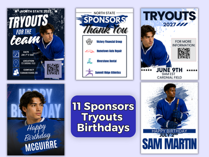 Hockey Social Media Templates Bundle