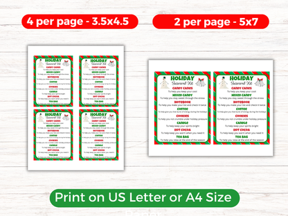 Holiday Survival Kit (Editable)