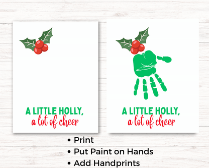Holly Handprint Art