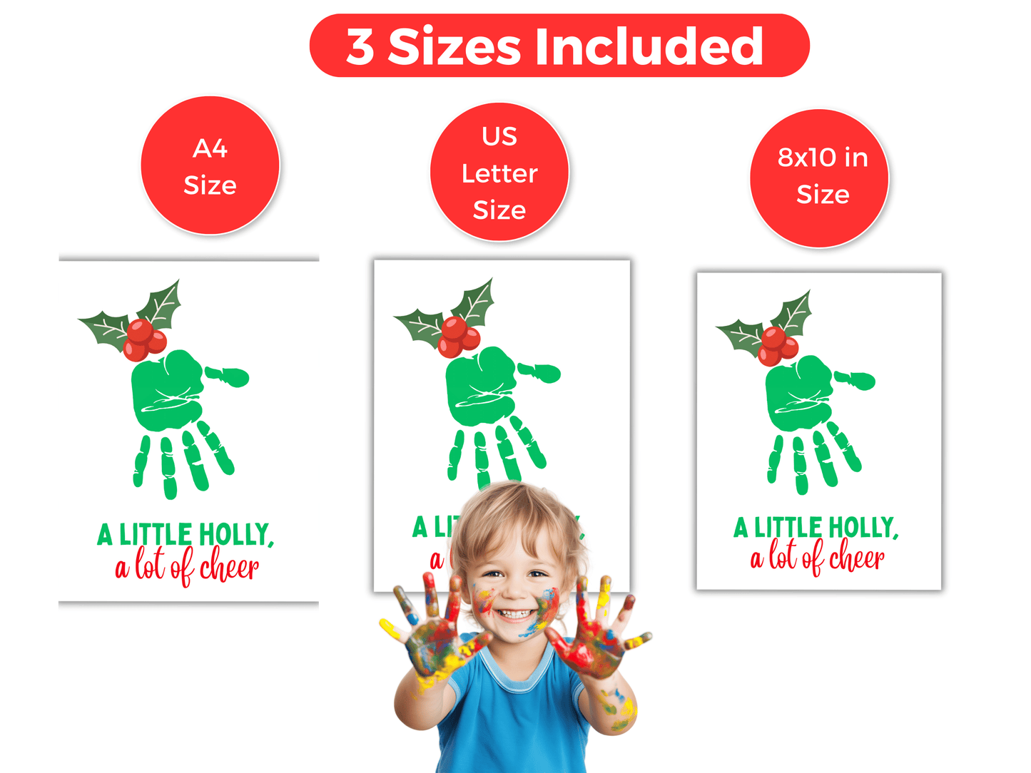 Holly Handprint Art