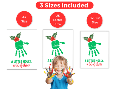 Holly Handprint Art