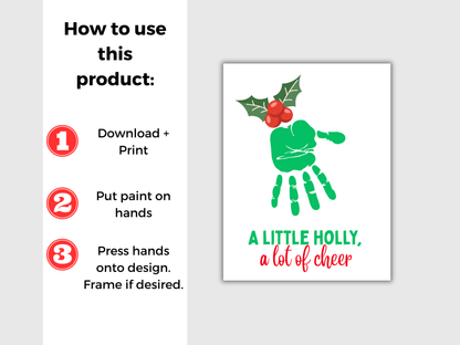 Holly Handprint Art