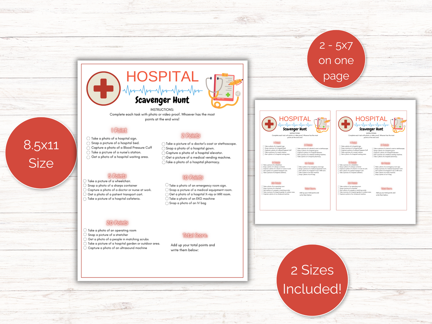 Hospital Scavenger Hunt