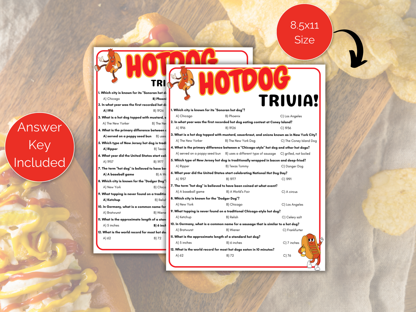 Hot Dog Trivia Game