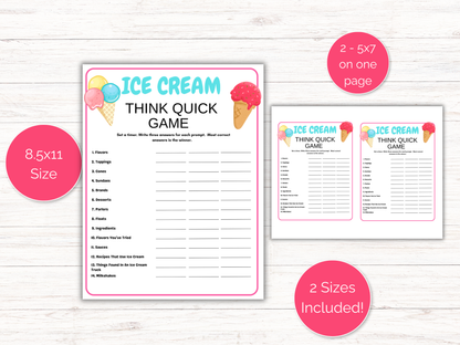 Ice Cream Think Quick