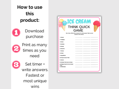 Ice Cream Think Quick